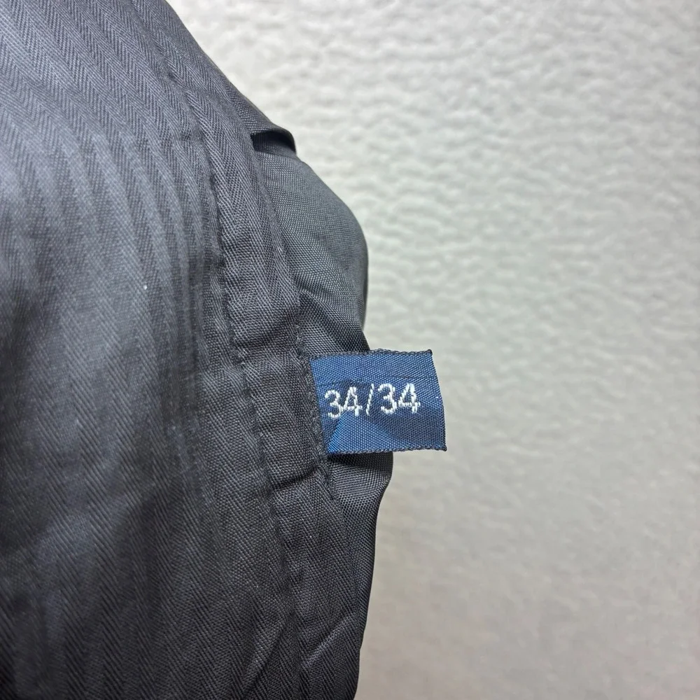 Vintage Polo Ralph Lauren Pleated Dress Pants Men 34x28 Black Cuffed Trousers
